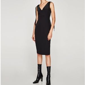 Zara Little Black Ribbon Dress